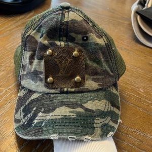 Vintage boho LV camo baseball hat
